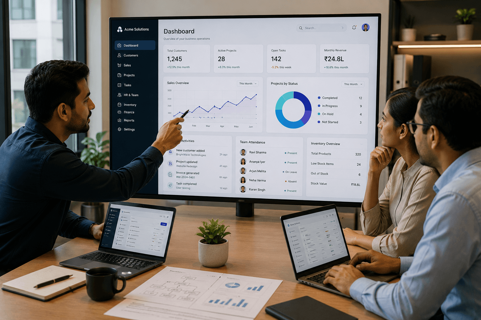 ERP, CRM & Internal Management Systems - Bringing people, processes, and information together.