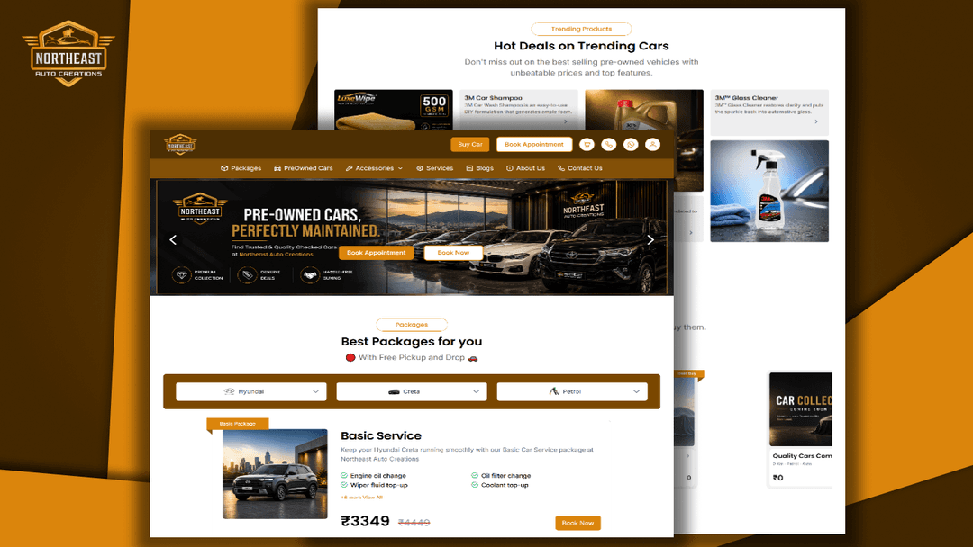 Northeast Auto Creations website preview